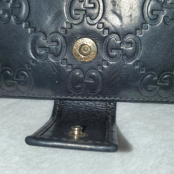 Gucci Black Guccissima Leather Flap Continental Wallet - Picture 5 of 16